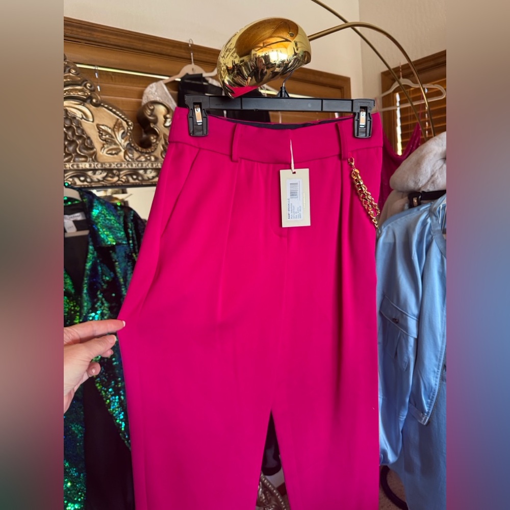 Skylar Chain Detail Pants, RAMY Brook, NWT, $400MSRP, Elgin Pink Color